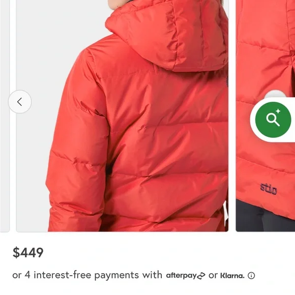 Stio Women’s Red Colter WINDSTOPPER Down Jacket with Hood, size S - Picture 7 of 14